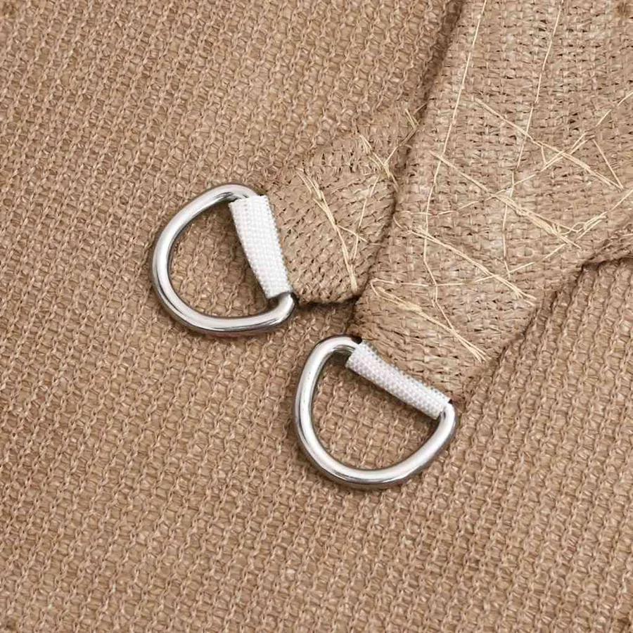 Voile d'ombrage 160 g/m² Taupe 6x6x6 m PEHD - 5