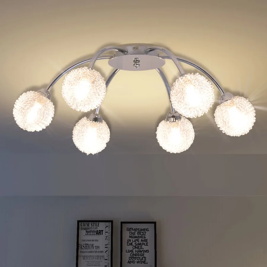 Plafonnier avec 6 ampoules LED G9 240 W