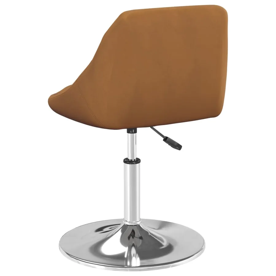 Chaises pivotantes à manger lot de 2 Marron Velours - 6