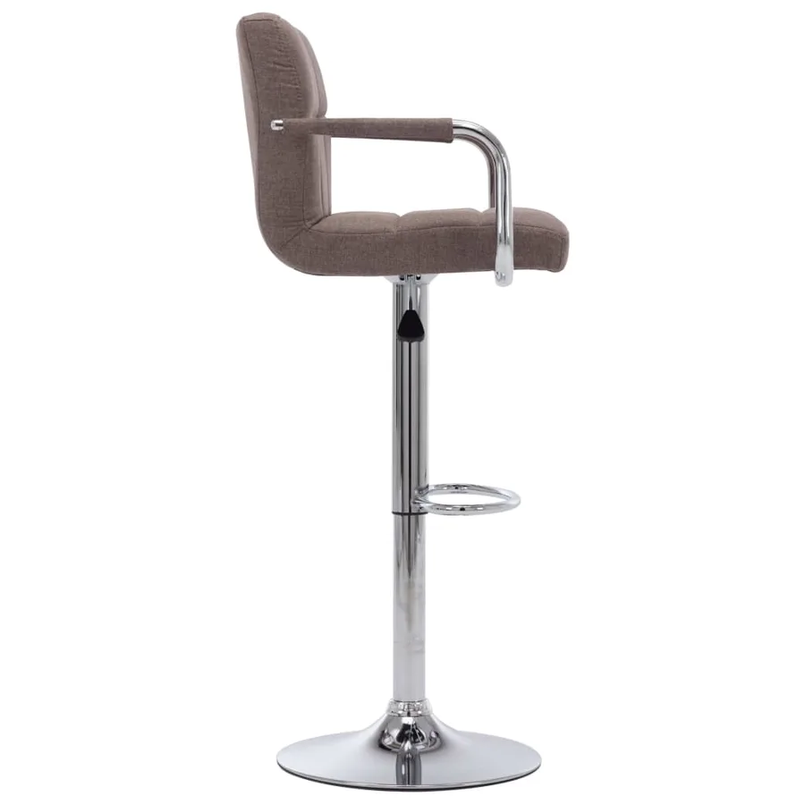 Chaises de bar lot de 2 taupe tissu - 4