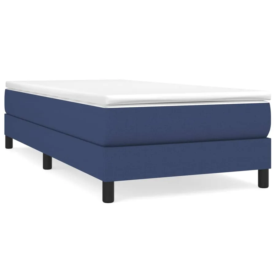 Sommier à lattes de lit avec matelas Bleu 90x200 cm Tissu - 2