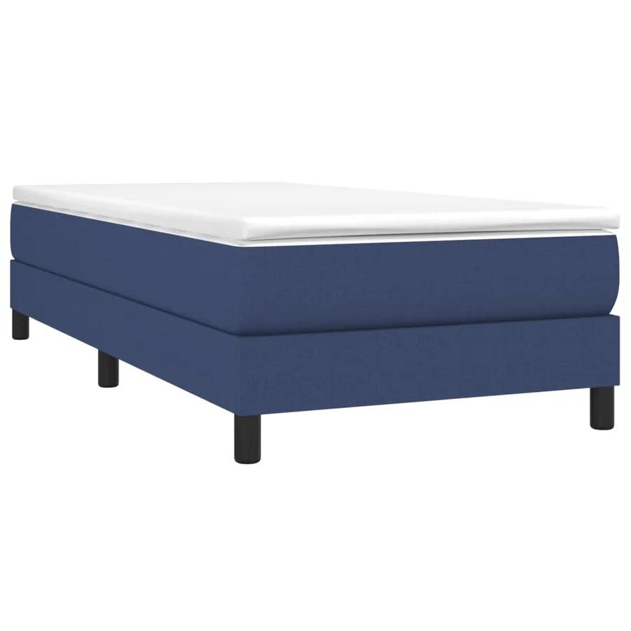 Sommier à lattes de lit avec matelas Bleu 90x200 cm Tissu - 3