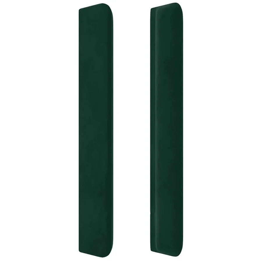 Tête de lit avec oreilles Vert foncé 93x16x118/128 cm Velours - 4