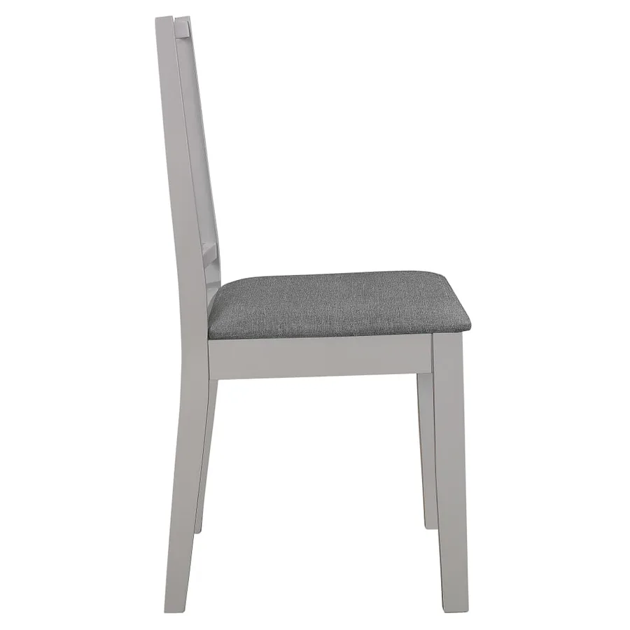 Chaises à manger avec coussins lot de 6 gris bois solide - 4
