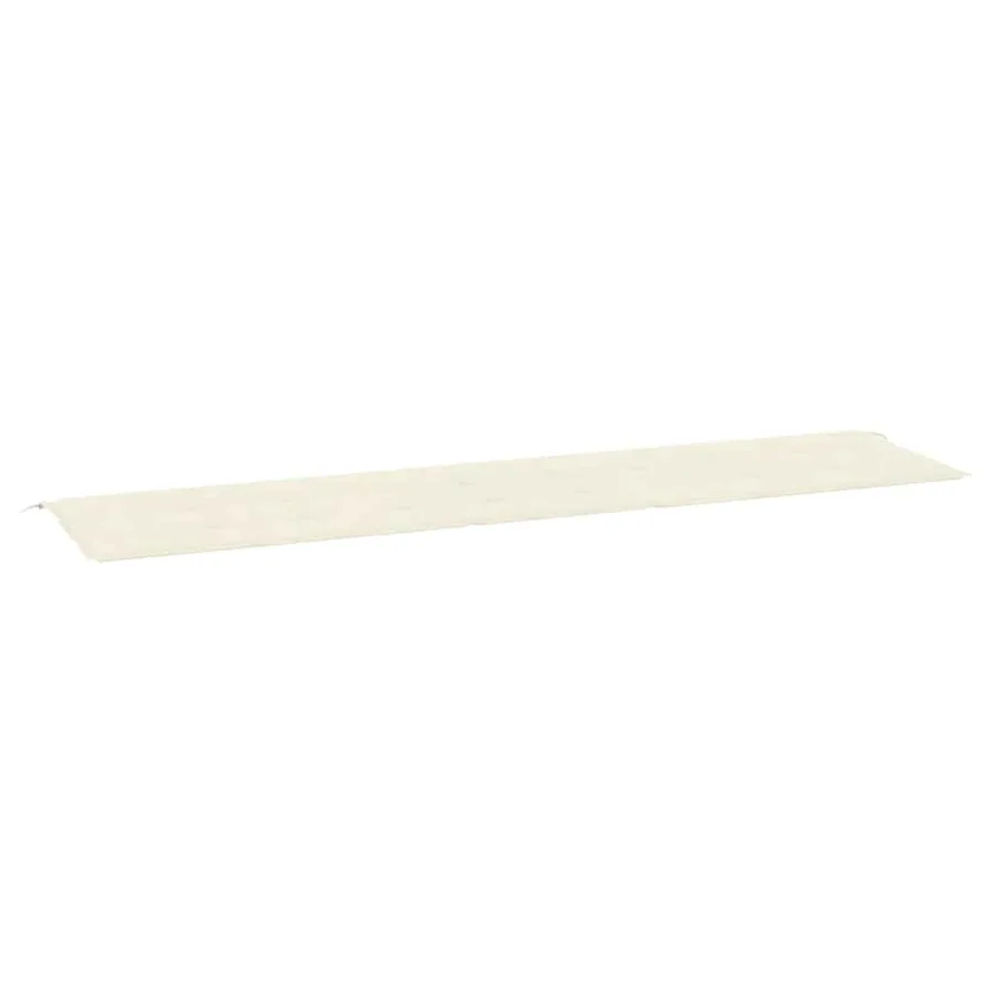 Coussin de banc de jardin crème 200x50x3 cm tissu oxford - 2