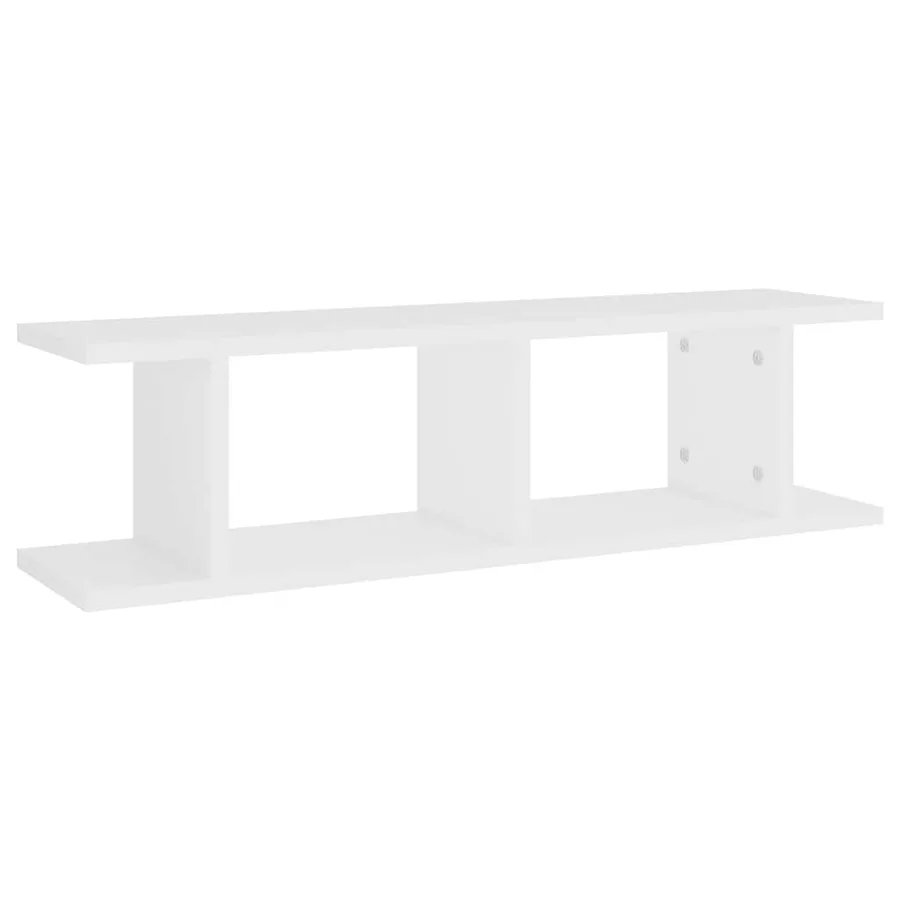 Étagères murales 2 pcs Blanc 75x18x20 cm bois d'ingénierie - 4