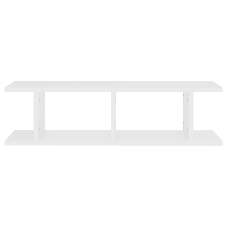 Étagères murales 2 pcs Blanc 75x18x20 cm bois d'ingénierie - 5