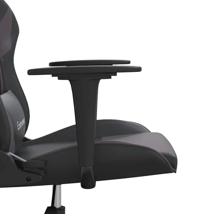 Chaise de jeu Noir et gris Similicuir - 10