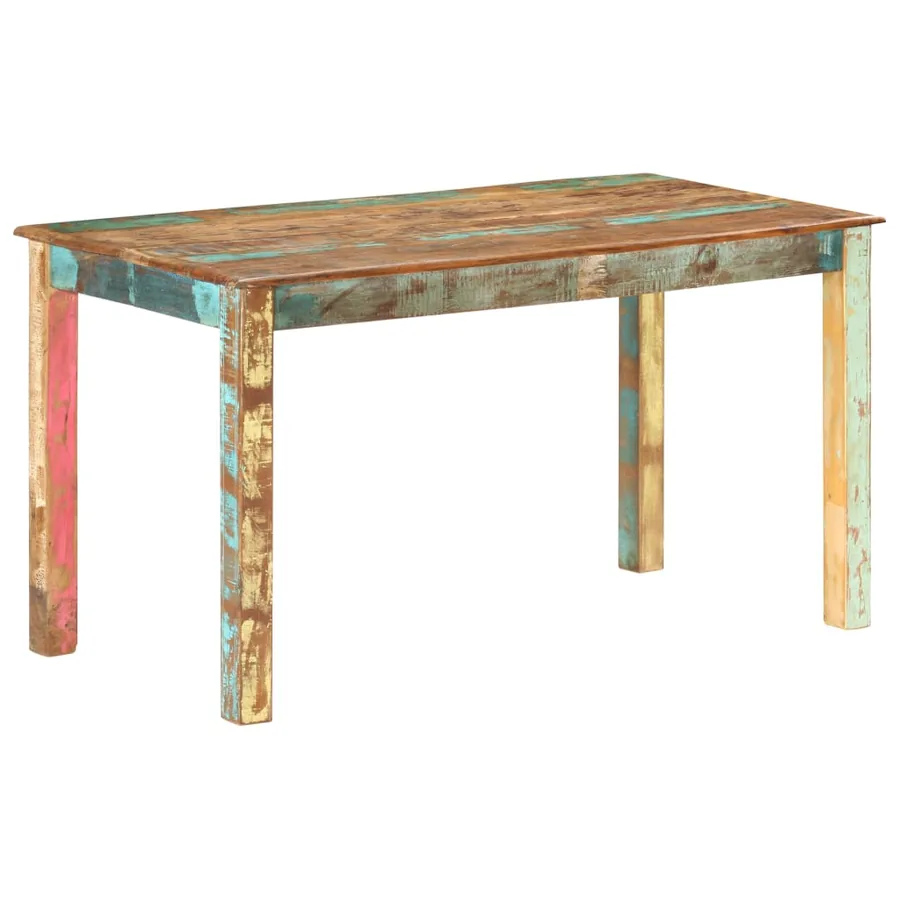 Table de salle à manger Bois de récupération solide 140x70x76cm
