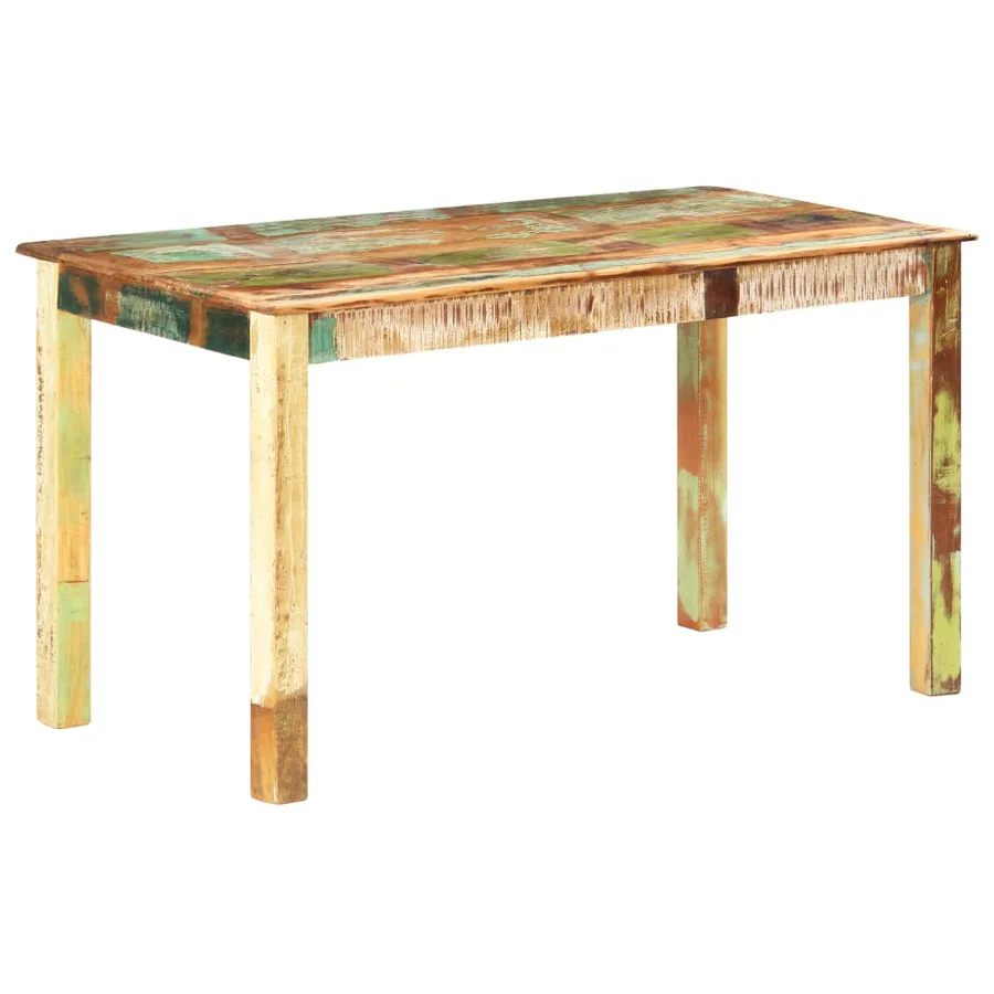 Table de salle à manger Bois de récupération solide 140x70x76cm - 11