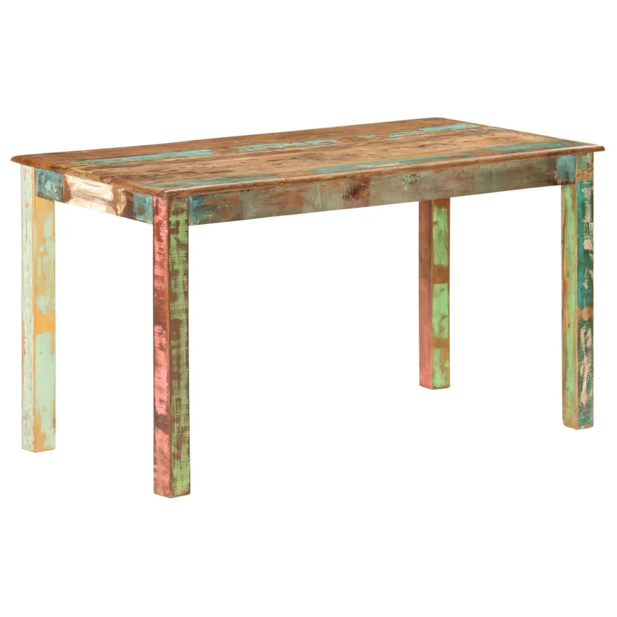 Table de salle à manger Bois de récupération solide 140x70x76cm - 8