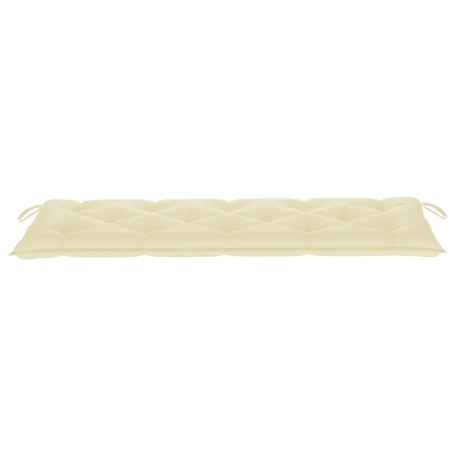 Banc de jardin 3 places avec coussin 150 cm Bois d'eucalyptus - 8