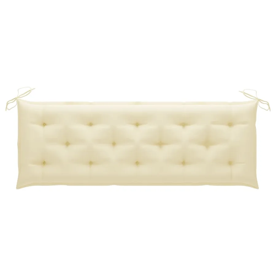 Banc de jardin 3 places avec coussin 150 cm Bois d'eucalyptus - 9