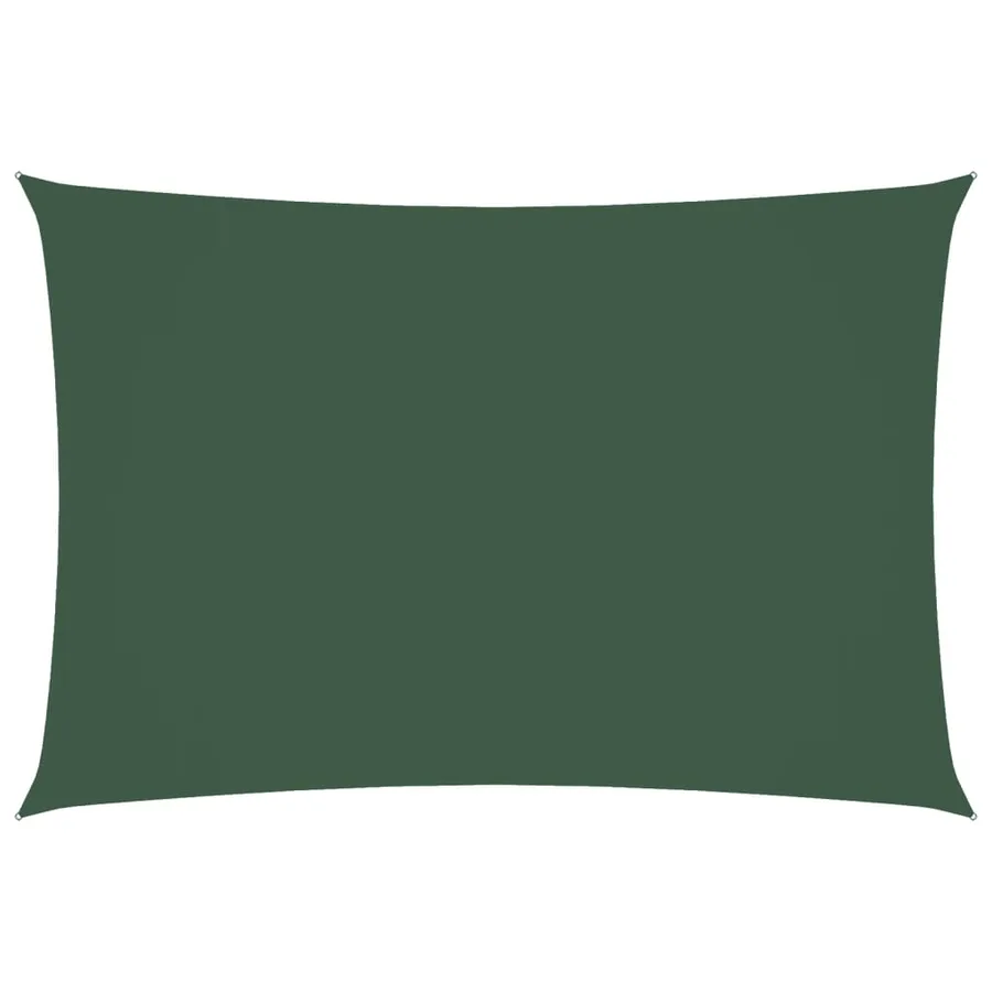 Voile de parasol tissu oxford rectangulaire 3x5 m vert foncé - 2