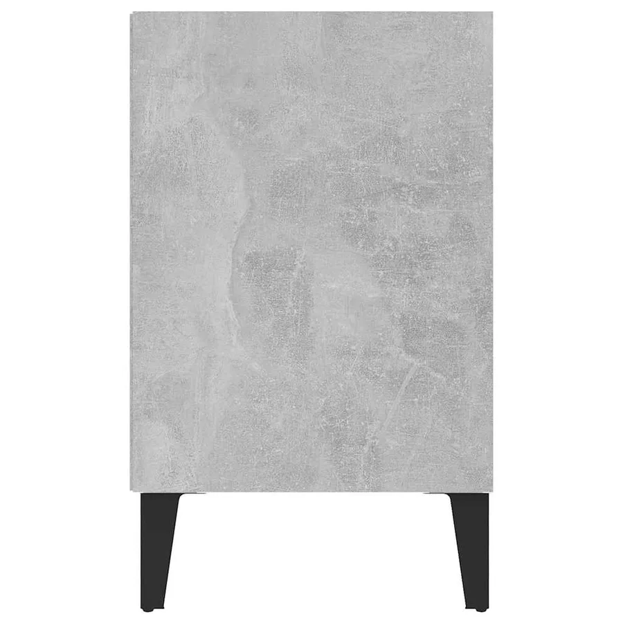 Meuble TV avec pieds en métal Gris béton 103,5x30x50 cm - 5