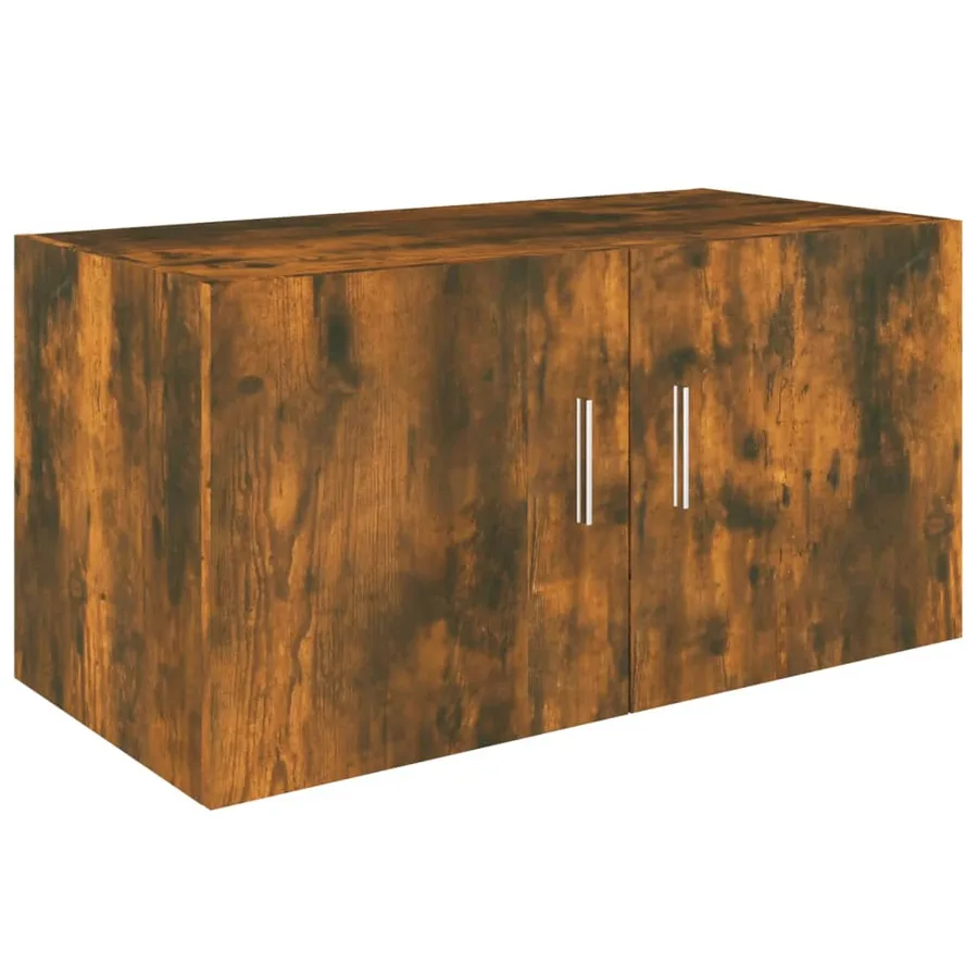 Armoire murale Chêne fumé 80x39x40 cm Bois d'ingénierie - 2