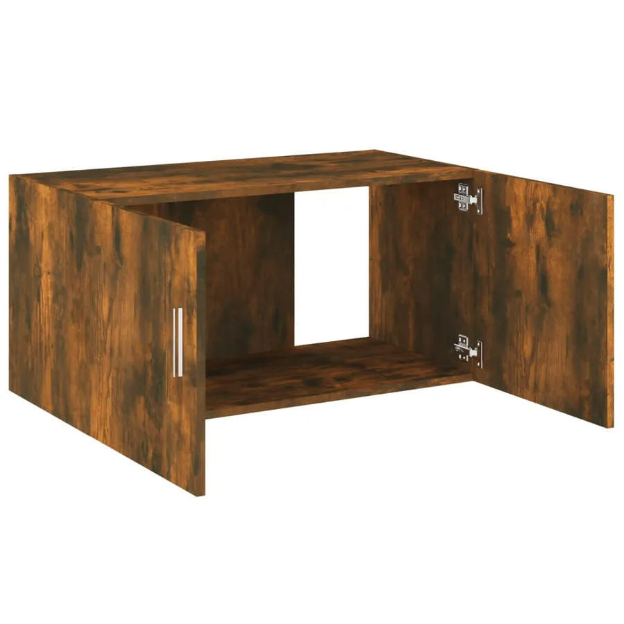 Armoire murale Chêne fumé 80x39x40 cm Bois d'ingénierie - 6