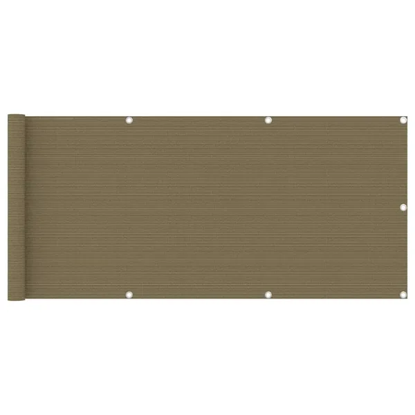Écran de balcon Taupe 75x600 cm PEHD