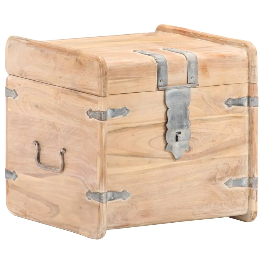 Coffre 40x40x40 cm Bois d'acacia solide - 10