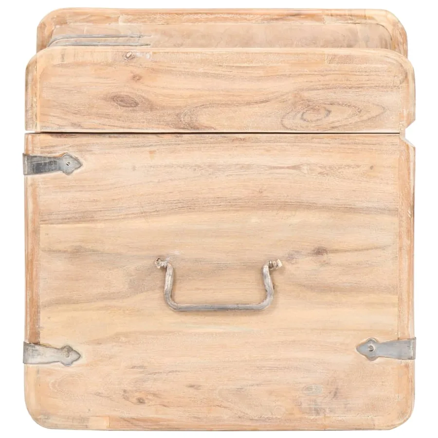 Coffre 40x40x40 cm Bois d'acacia solide - 4