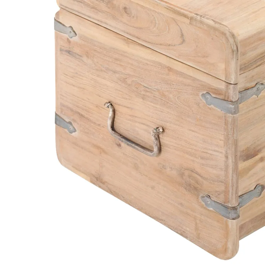 Coffre 40x40x40 cm Bois d'acacia solide - 8