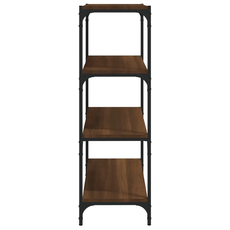 Bibliothèque Chêne brun 60x33x100 cm Bois d'ingénierie et acier - 6