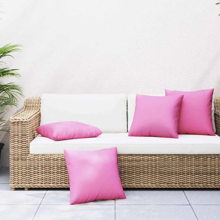 Coussins Éparpillés 4 pcs Rose 50 x 50 cm Tissu en Polyester