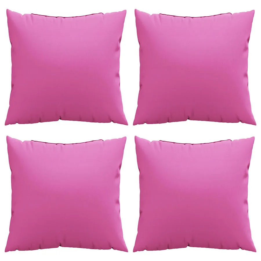 Coussins Éparpillés 4 pcs Rose 50 x 50 cm Tissu en Polyester - 2