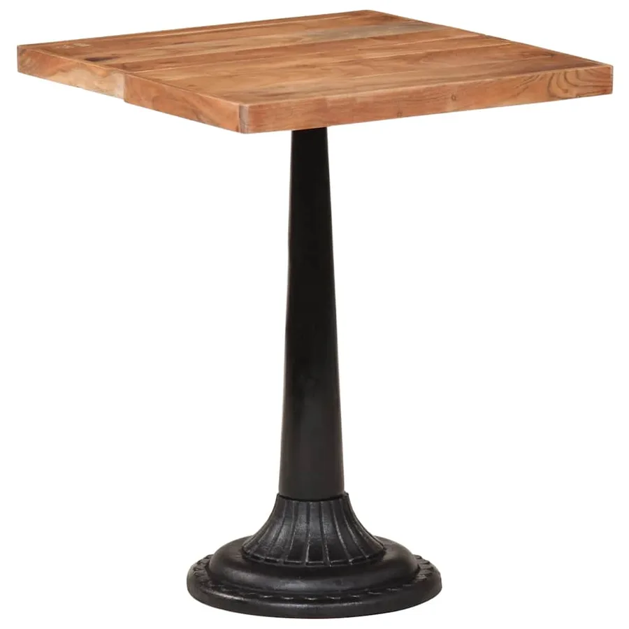 Table de bistro 60x60x76 cm Bois d'acacia massif - 2