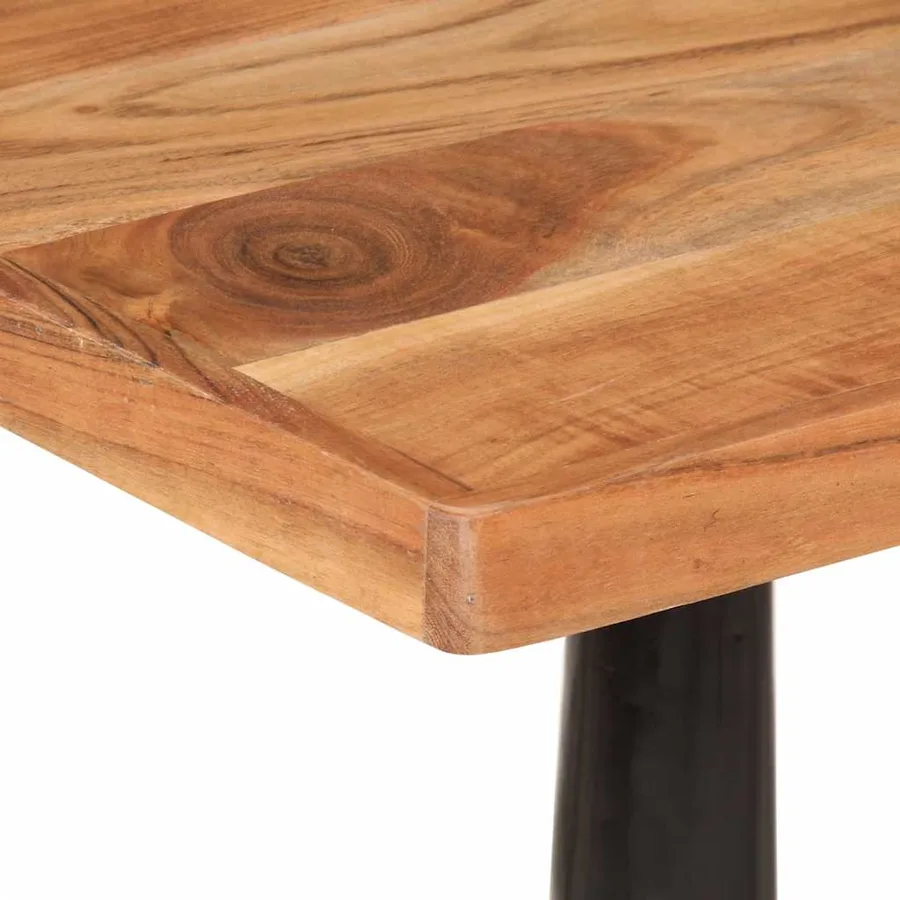 Table de bistro 60x60x76 cm Bois d'acacia massif - 9