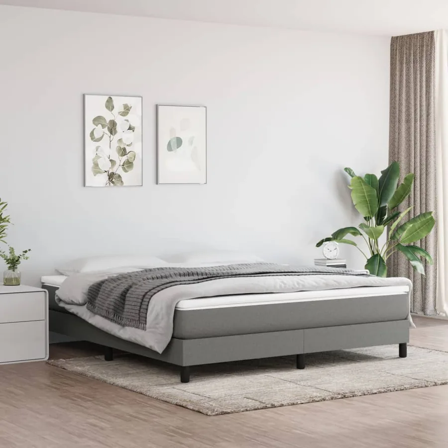 Matelas de lit à ressorts ensachés fermeté moyenne 152x203x20 cm tissu