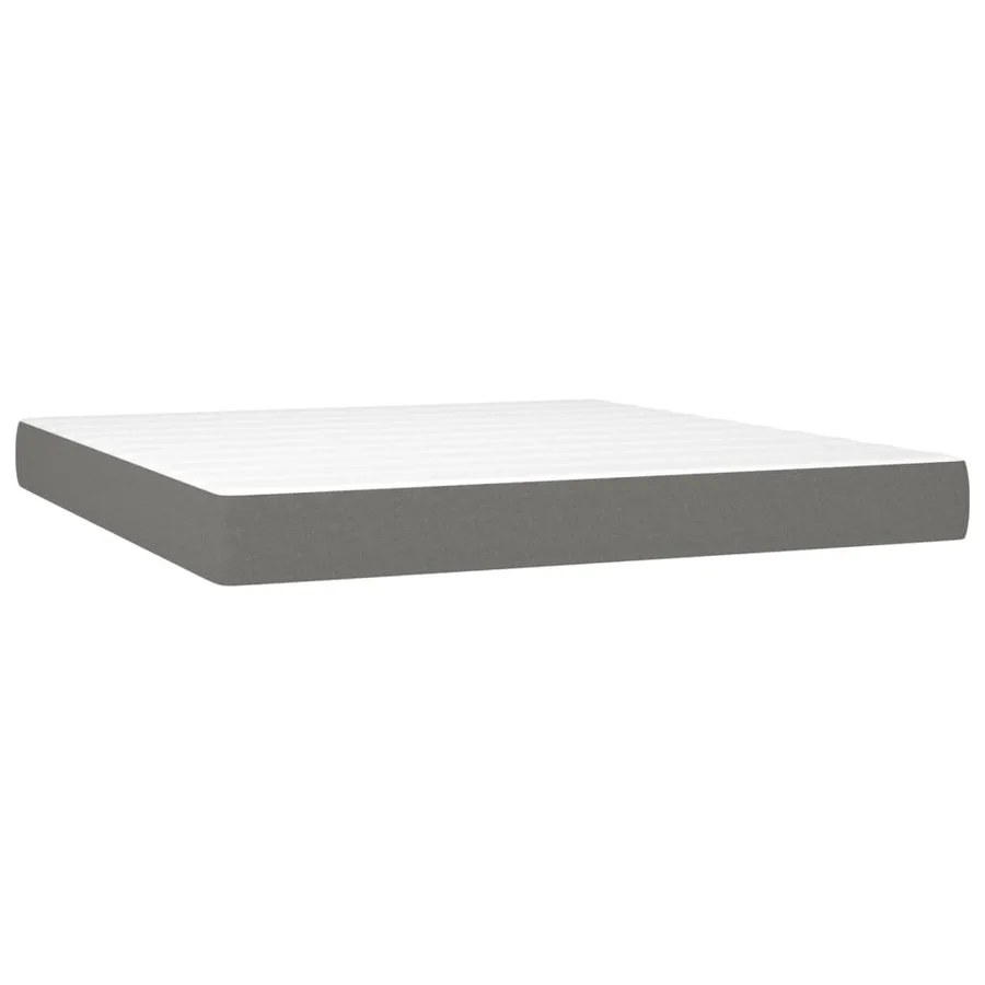 Matelas de lit à ressorts ensachés fermeté moyenne 152x203x20 cm tissu - 2