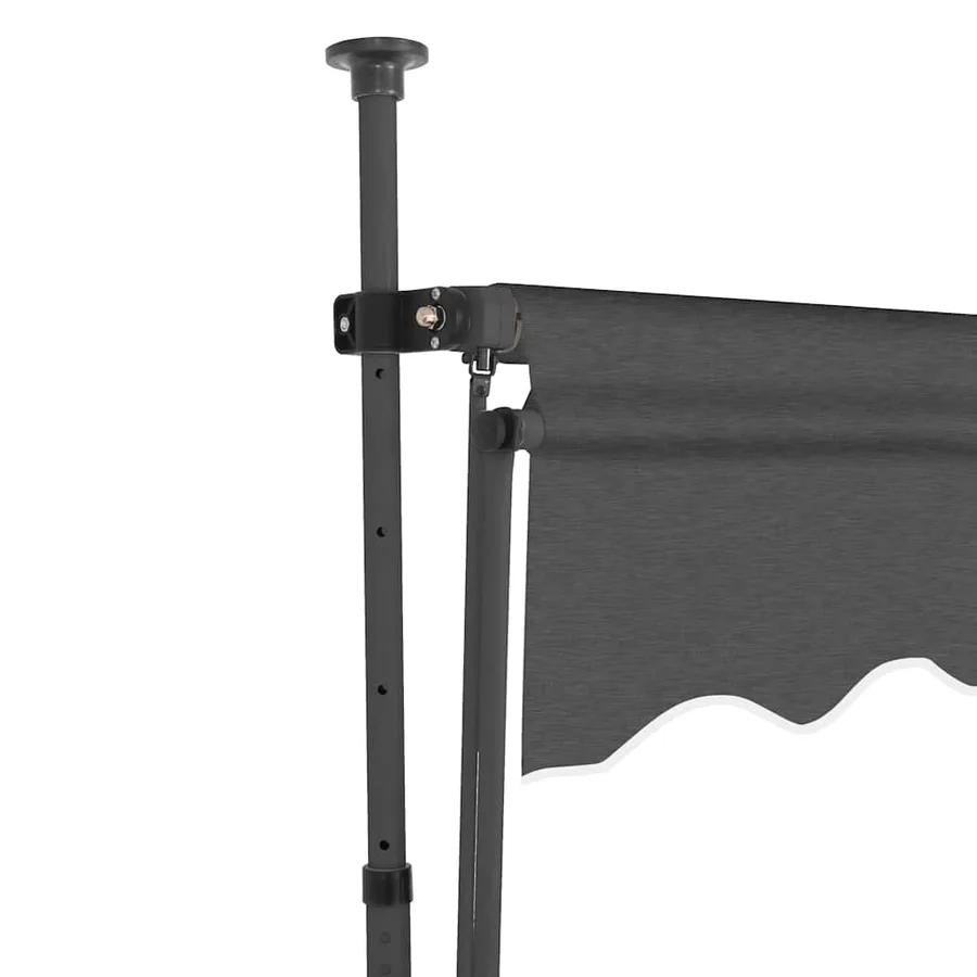 Auvent manuel rétractable avec LED 400 cm Anthracite - 4