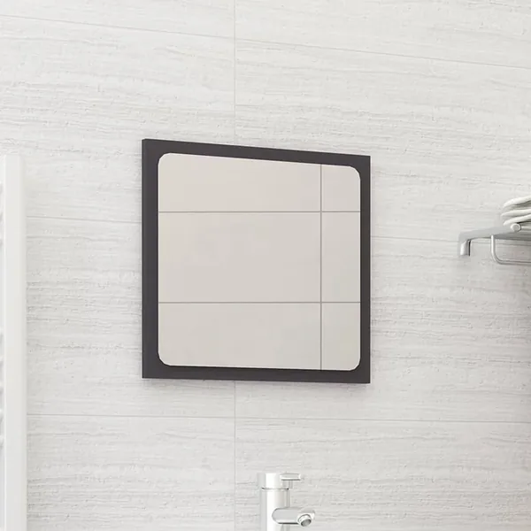 Miroir de salle de bain Gris 40x1,5x37 cm Aggloméré