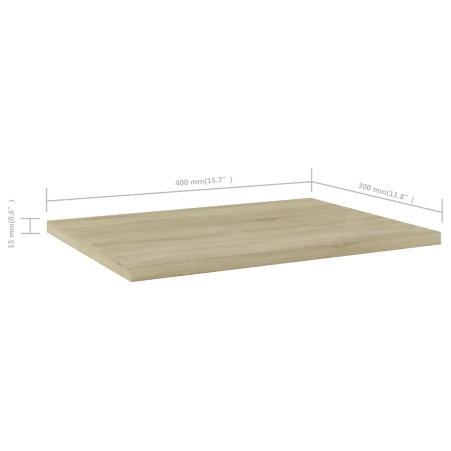 Panneau de bibliothèque 8pcs Chêne sonoma 40x30x1,5cm Aggloméré - 5