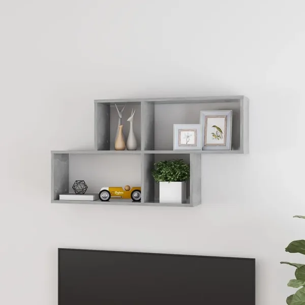 Étagère murale Gris béton 100x18x53 cm Bois d’ingénierie