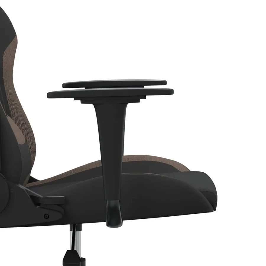 Chaise de jeu Noir et taupe Tissu - 10