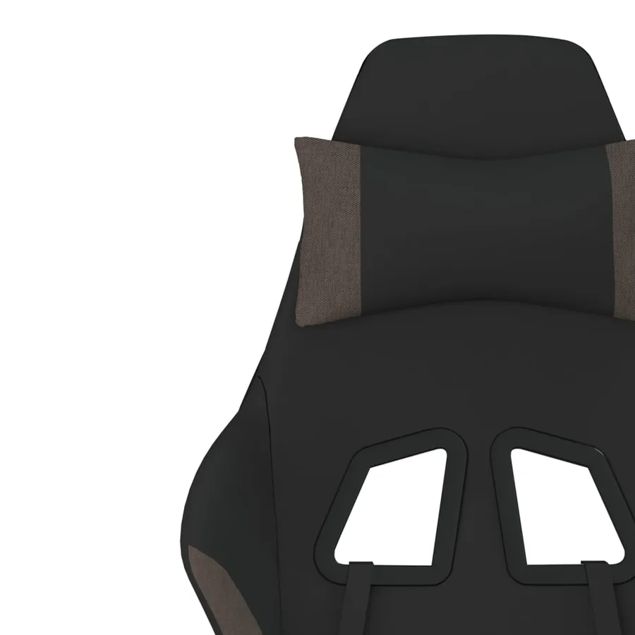 Chaise de jeu Noir et taupe Tissu - 11