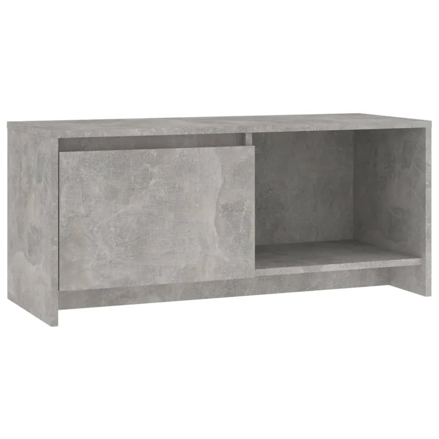 Meuble TV gris béton 90x35x40 cm bois d'ingénierie - 2