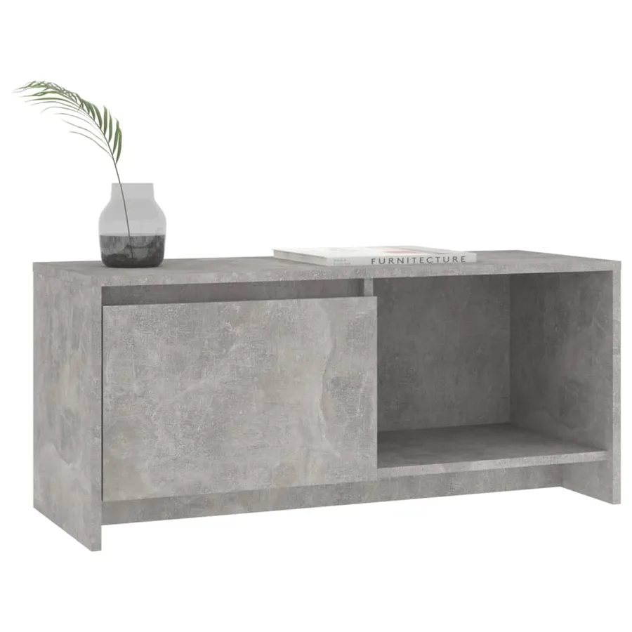 Meuble TV gris béton 90x35x40 cm bois d'ingénierie - 4