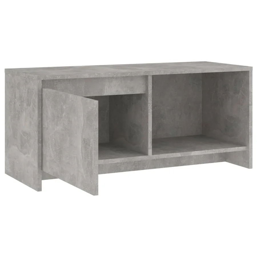 Meuble TV gris béton 90x35x40 cm bois d'ingénierie - 7