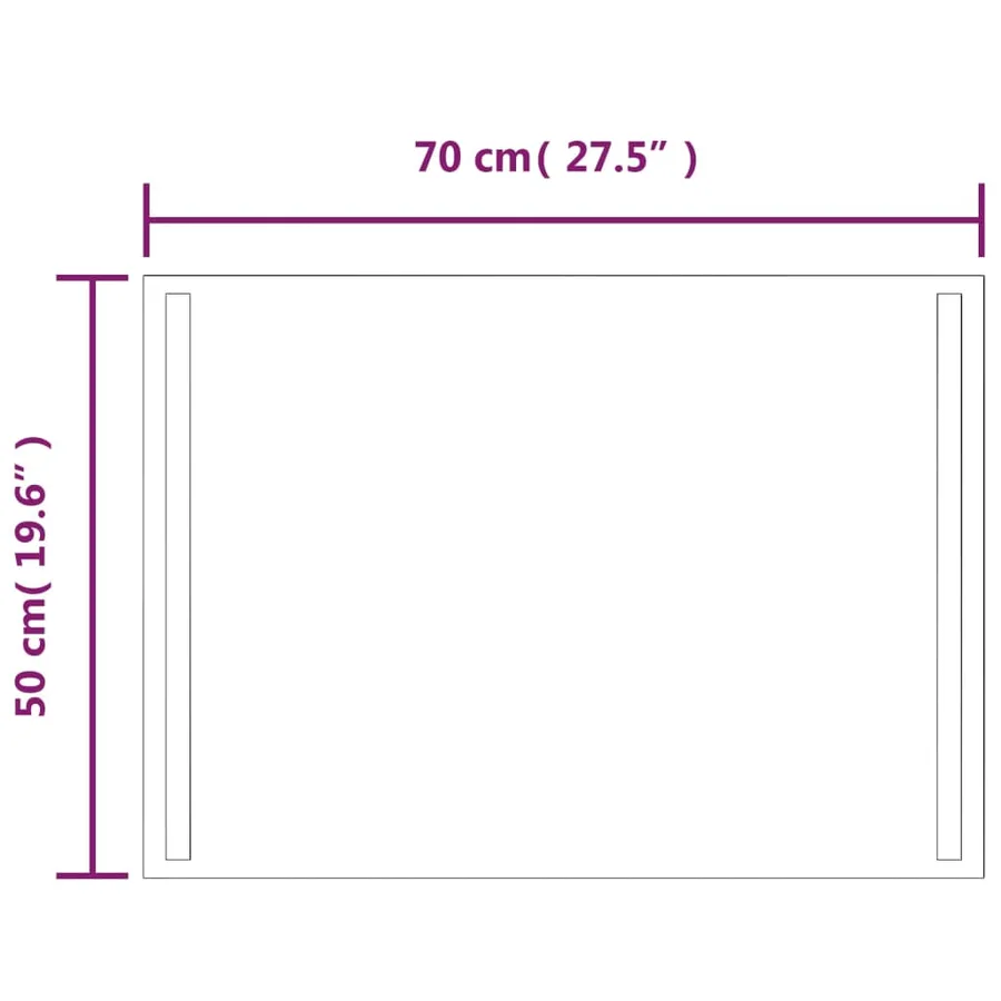 Miroir de salle de bain à LED 50x70 cm - 5