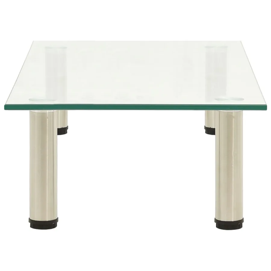 322763 vidaXL TV Stand Transparent 60x35x17 cm Tempered Glass - 3