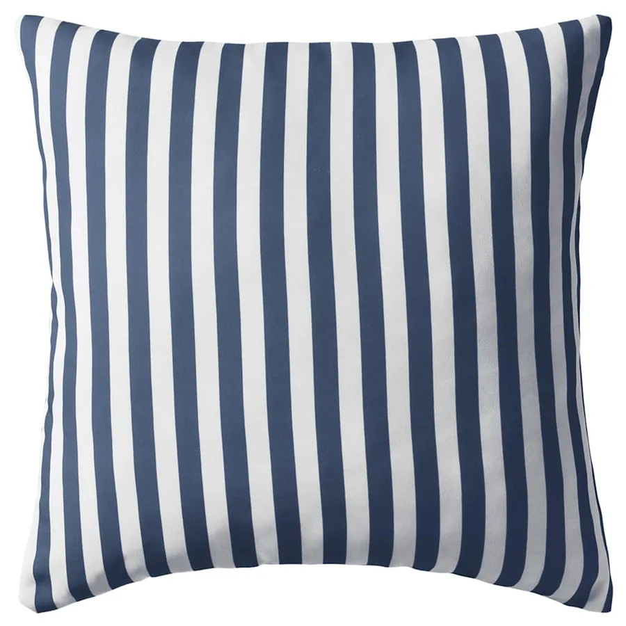 Oreiller d'extérieur lot de 4 Impression rayure 45 x 45 cm Bleu - 3