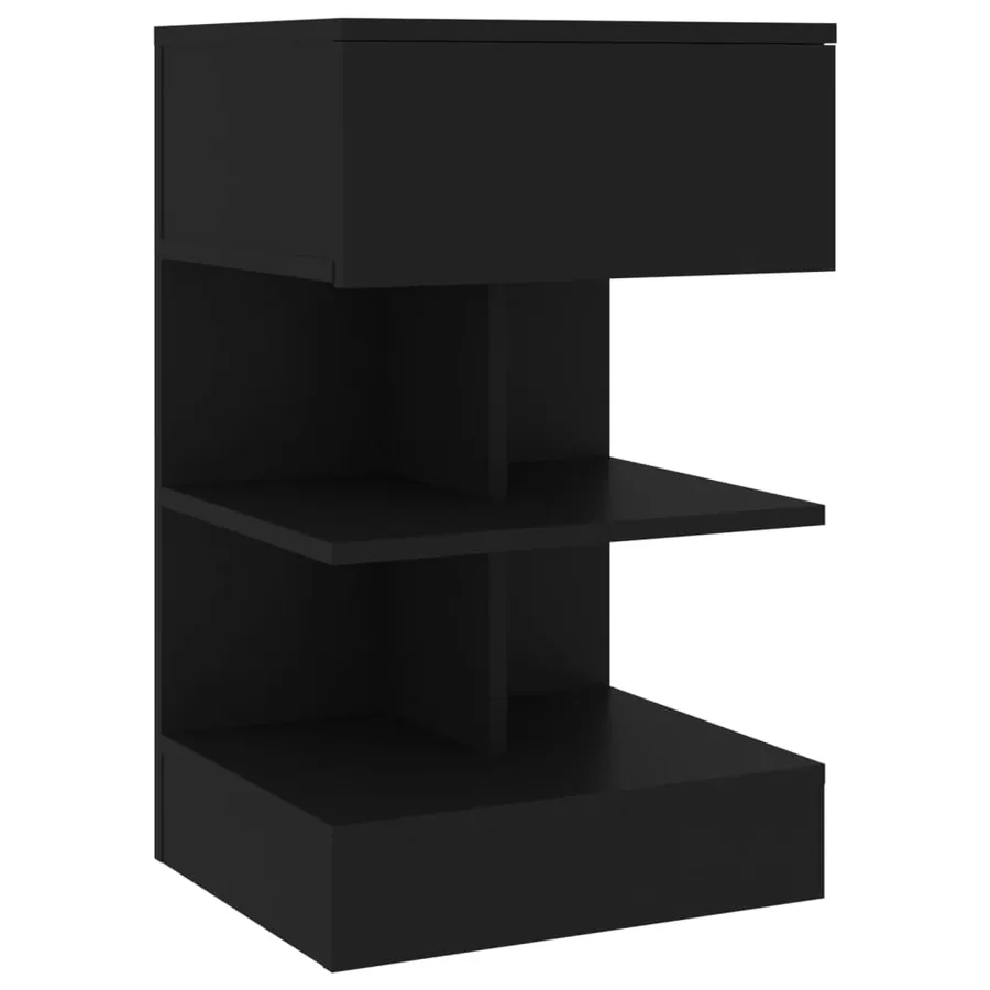 Tables de chevet 2 pcs Noir 40x35x65 cm - 5