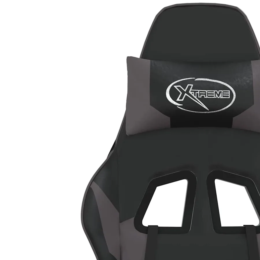 Chaise de jeu de massage Noir et gris Similicuir - 10