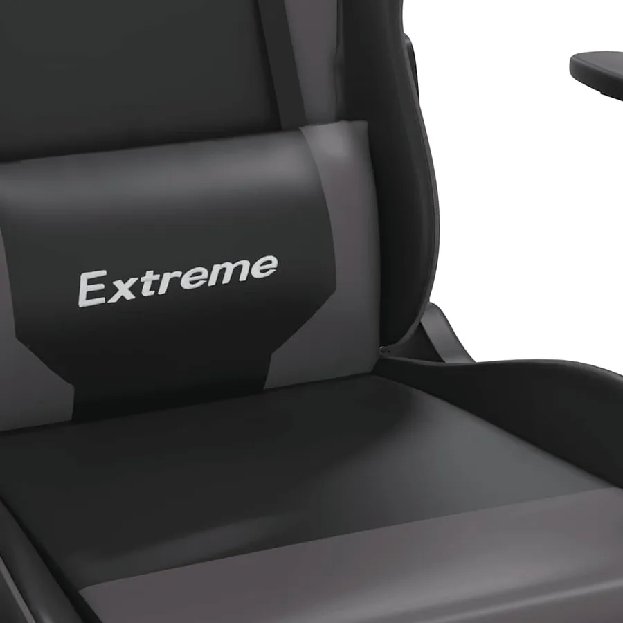 Chaise de jeu de massage Noir et gris Similicuir - 11