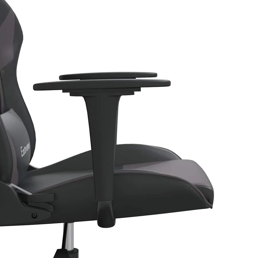 Chaise de jeu de massage Noir et gris Similicuir - 12
