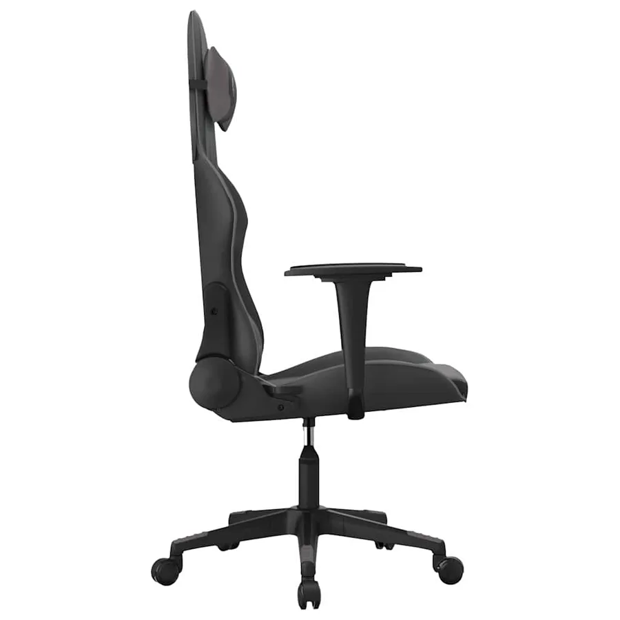 Chaise de jeu de massage Noir et gris Similicuir - 4