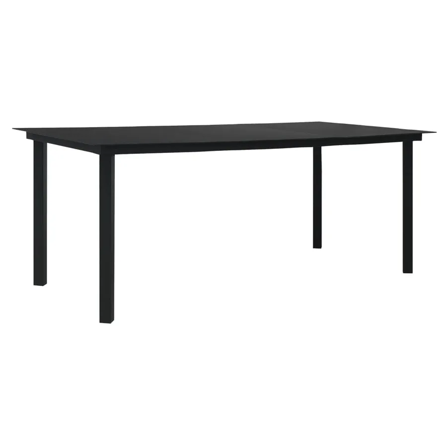 Ensemble à manger de jardin 7 pcs Noir Rotin PVC - 7
